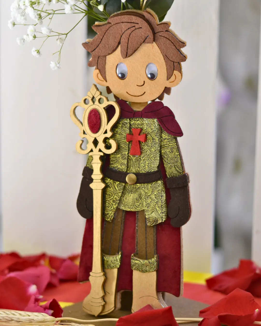 Rosa Roja con Figura de Príncipe - Vista 2