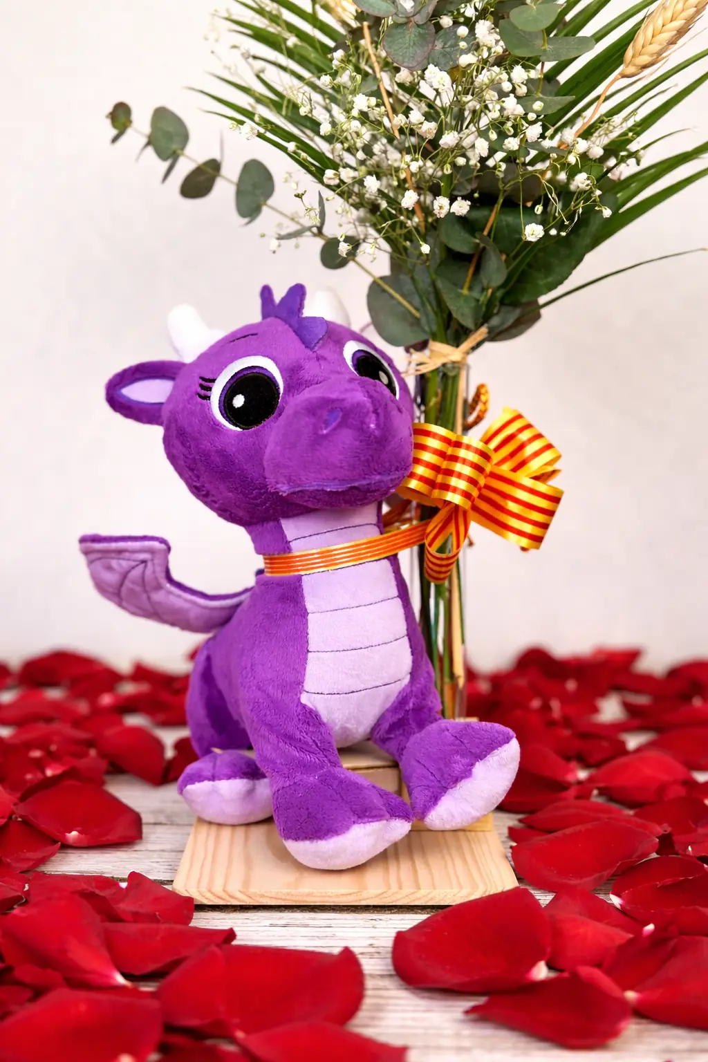 Rosa Roja con Dragón de Peluche - Vista 2