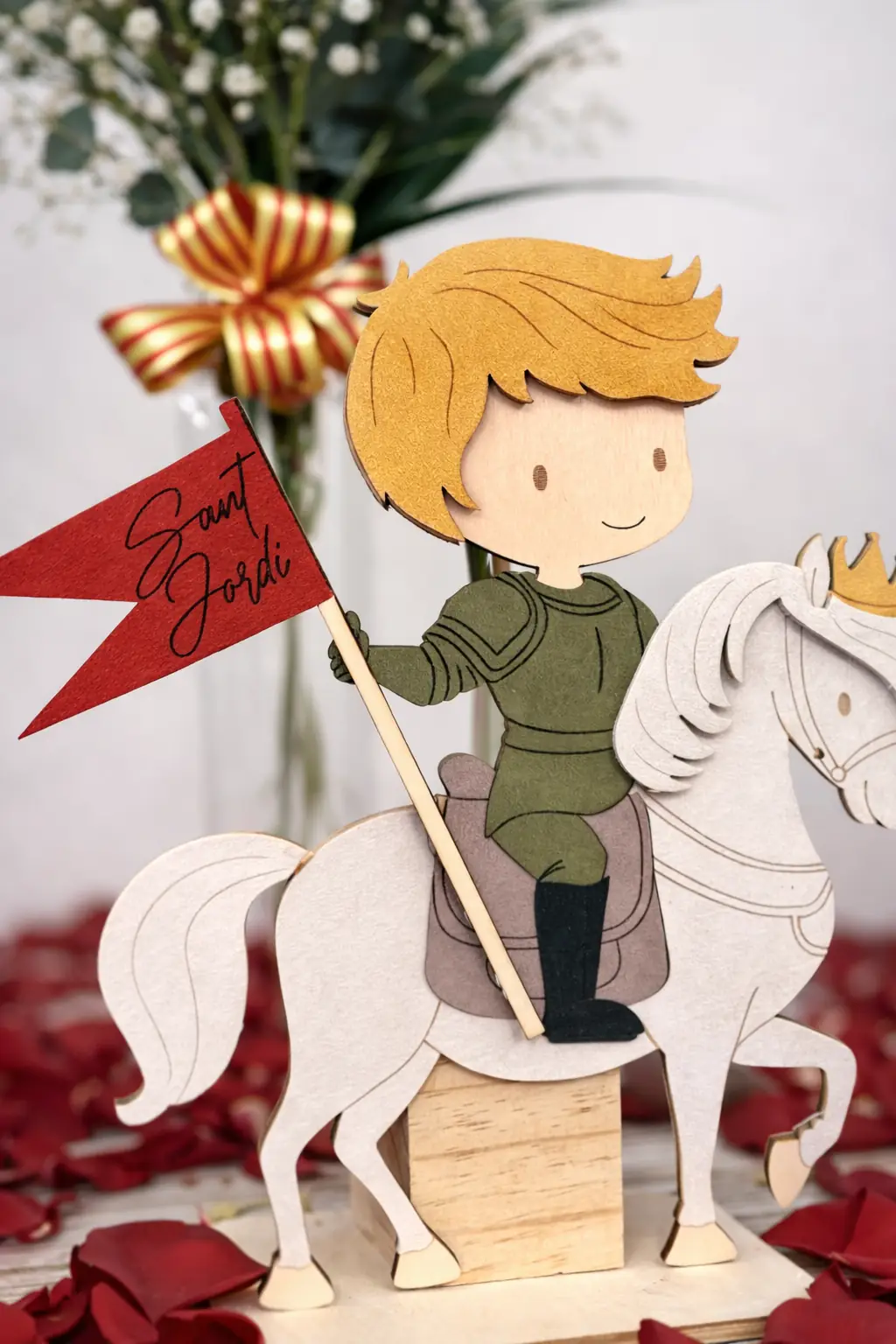 Rosa Roja con Caballero Grande a Caballo - Vista 2