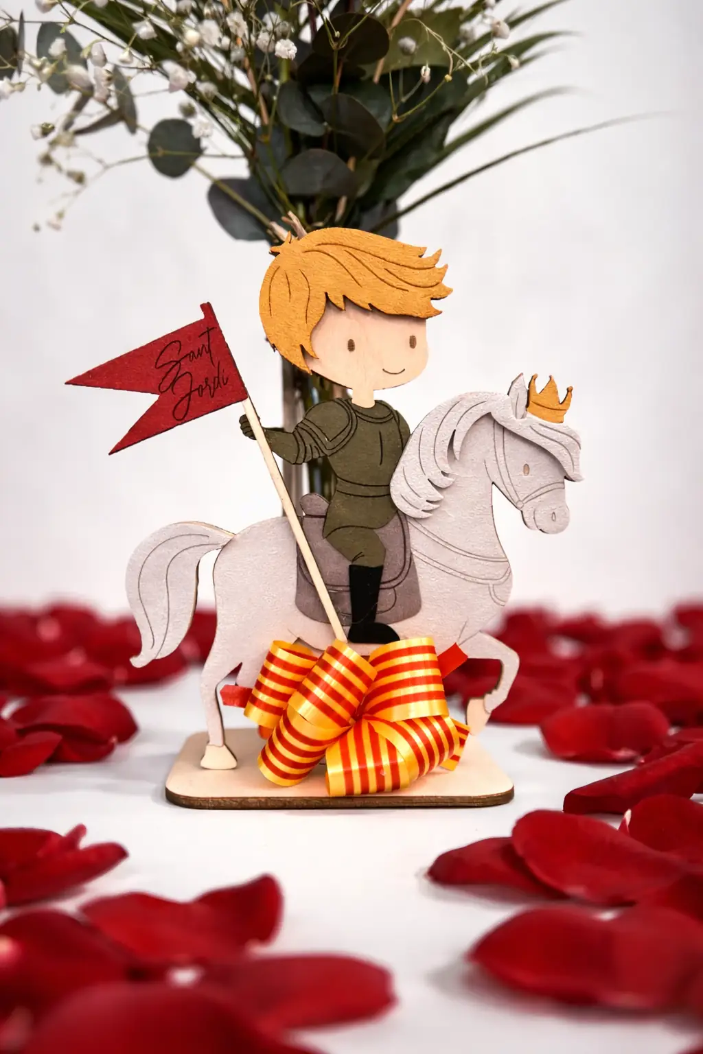 Rosa Roja con Caballero a Caballo - Vista 2